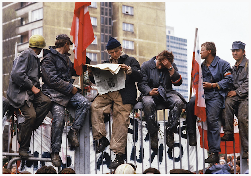 Gdańsk, 1988. Strike at the Lenin shipyard, photo: Chris Niedenthal / promotional materials