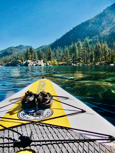 Paddleboarding lake