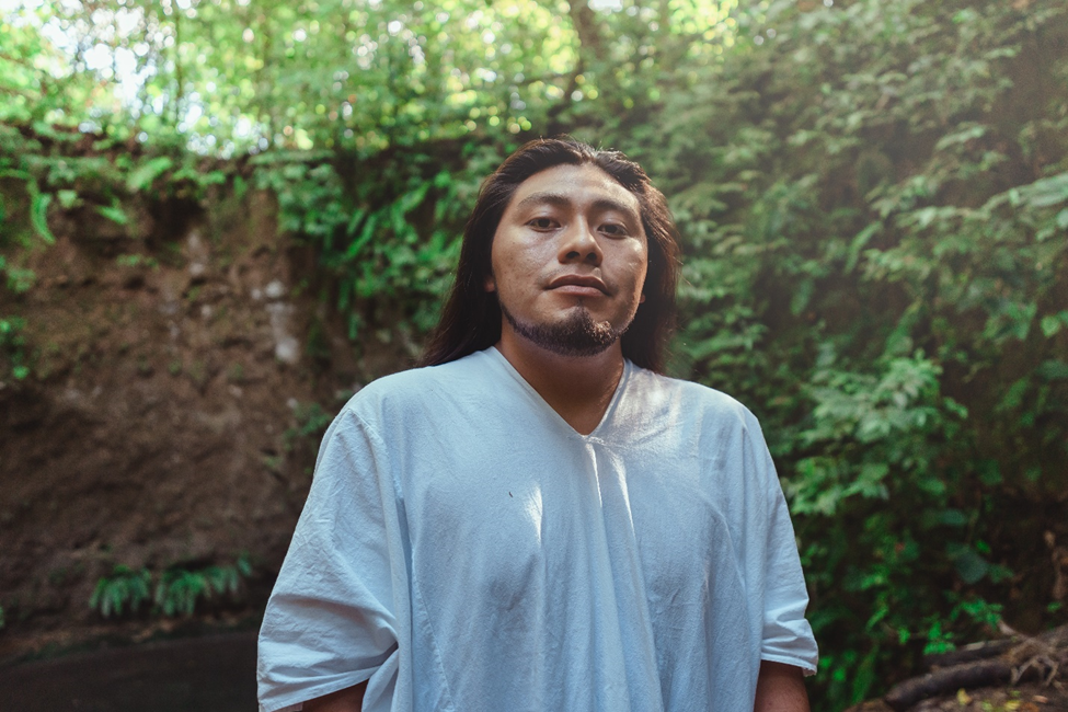 Man from the Lacandon Indigenous community in the Maya Lacanjá Chansayab ecotourism area in Mexico.