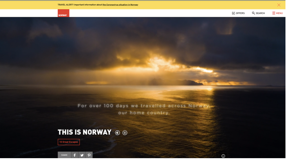 Tourism Marketing: Visit Norway website