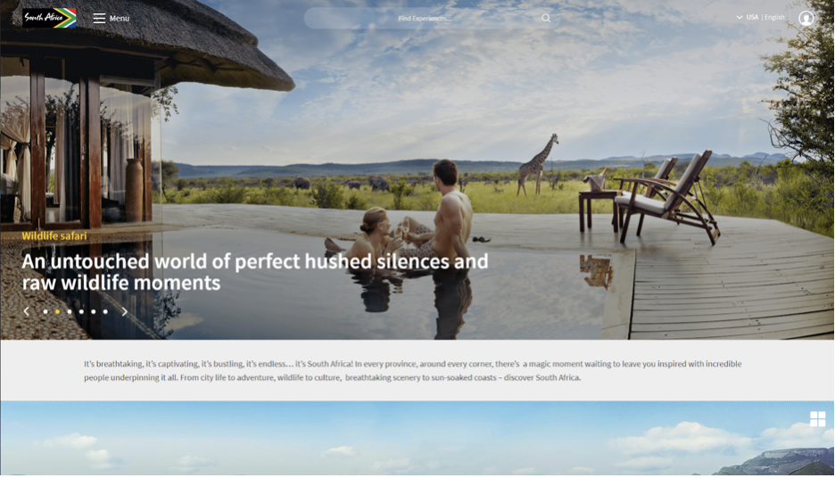 South African Tourism website