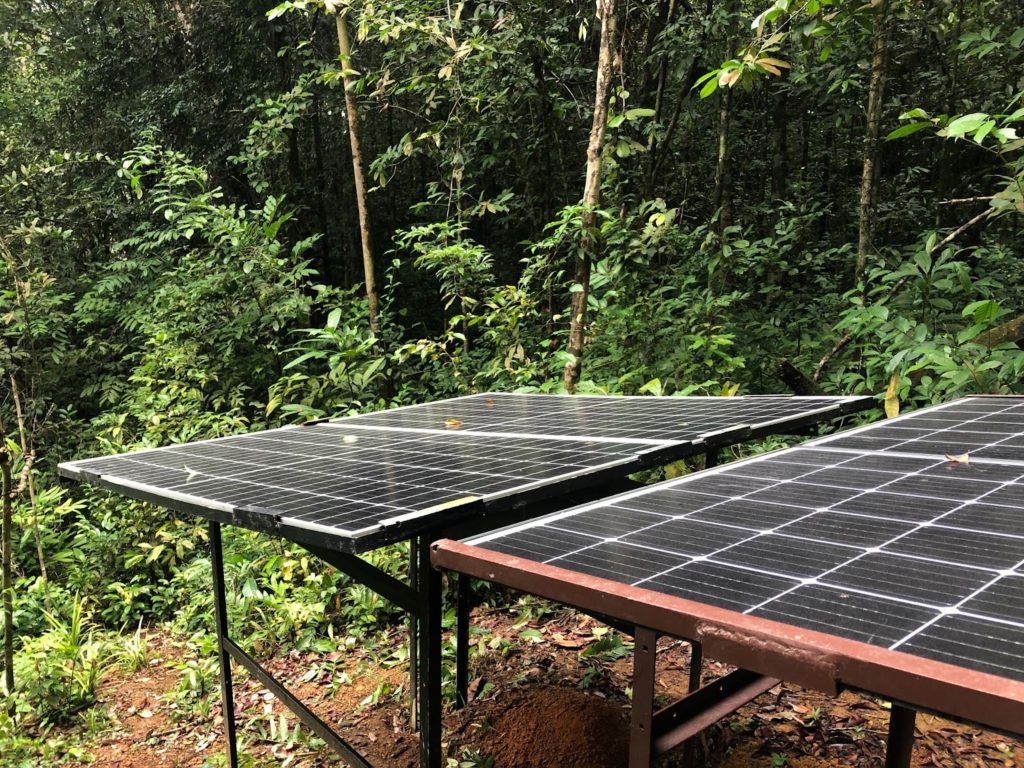 Solar panels for sustainable development at the Sapo Eco-Lodge