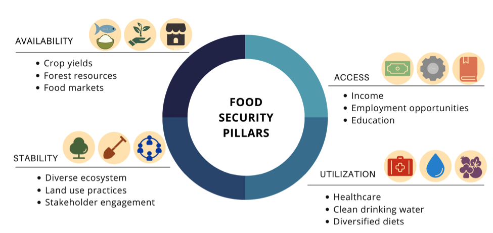 The Four Pillars of Food Security, as defined by The Committee on World Food Security