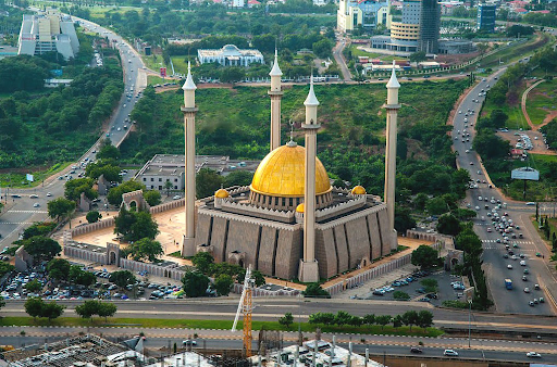 the Abuja National Mosque, in the heart of Abuja