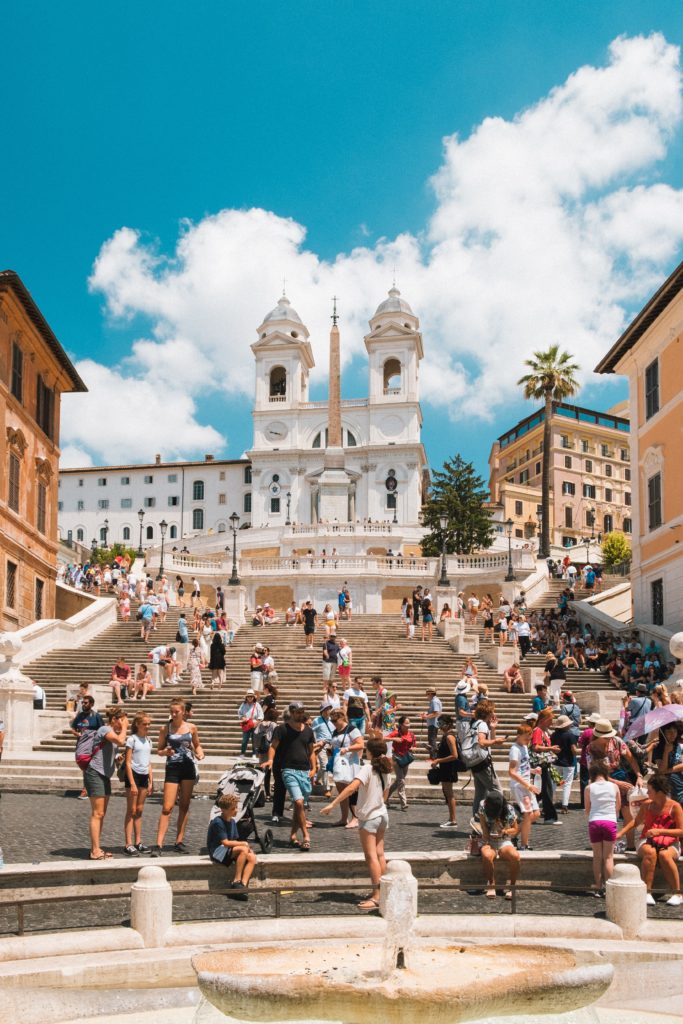 Tourists at destination after successful tourism strategy