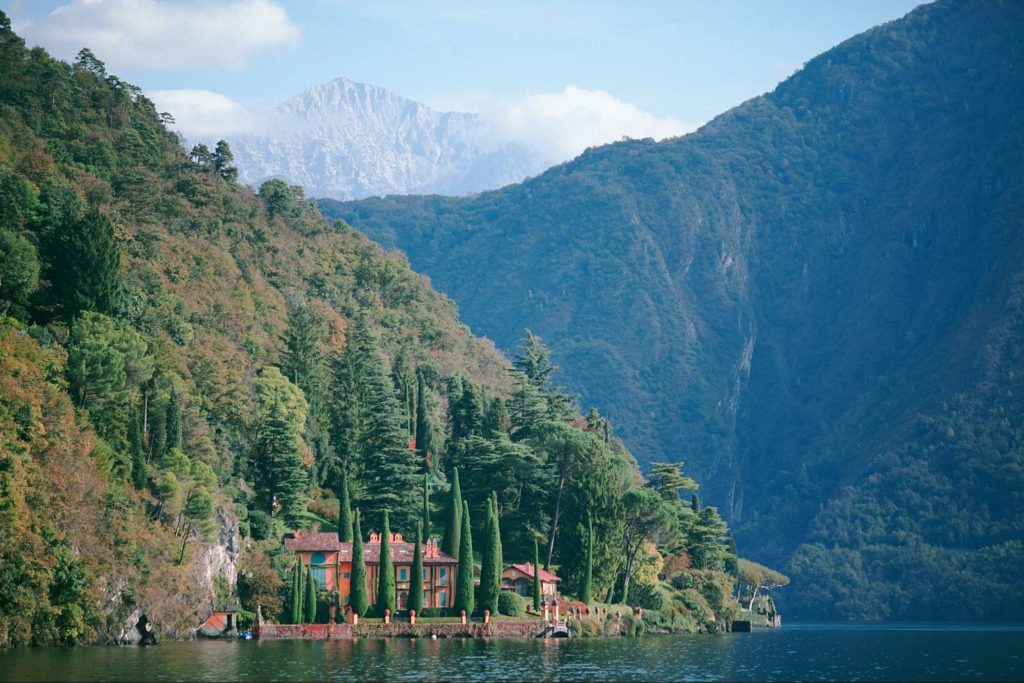 beautiful lake in italy, done by sustainable tourism an effective type of tourism