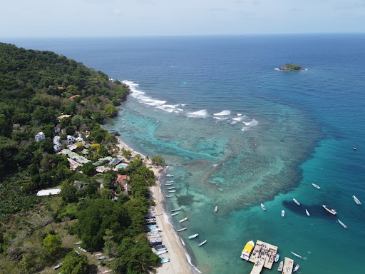 stunning ocean and shades of blue of capurgana, colombia