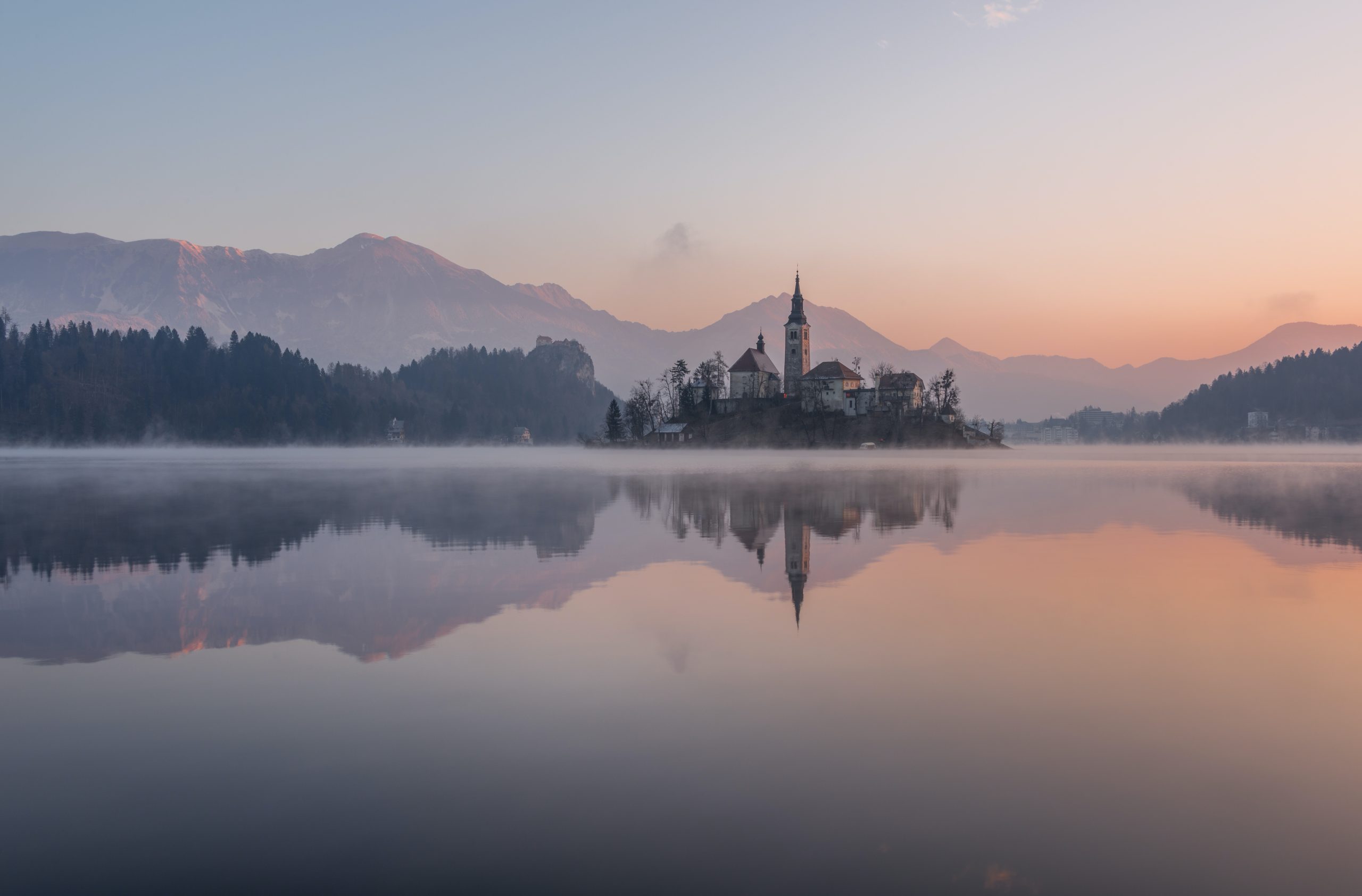 slovenia sustainable tourism: view of lake bled