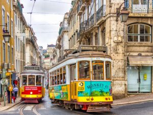 Public Trolley in Lisbon, Portugal