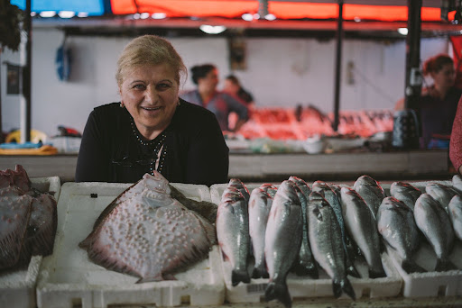 local women explore fish market